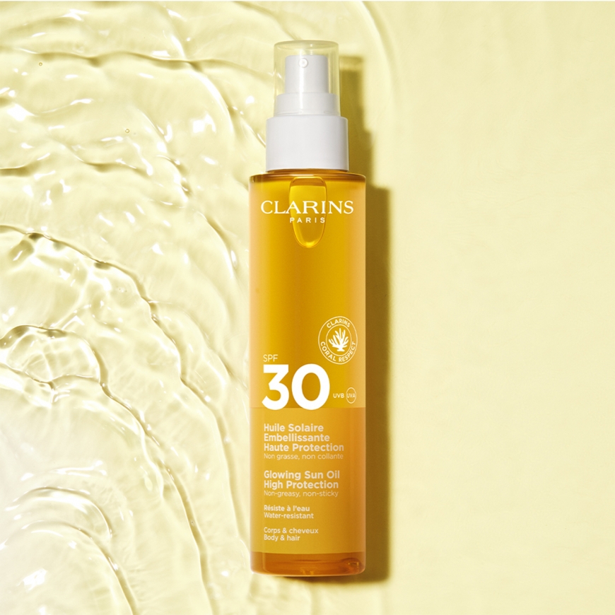 Clarins Glowing Sun Oil High Protection SPF30 150ml – 3