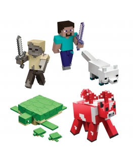 Minecraft Action Figures & Accessories Set, 3.25-inch Scale Collectible Toys (Characters May Vary)