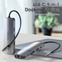Vention Multi-function USB-C to HDMI/USB3.0x3/RJ45/SD/TF/TRRS 3.5mm/PD Docking Station 0.15M Gray Al Vention Multi-function USB-C to HDMI/USB3.0x3/RJ45/SD/TF/TRRS 3.5mm/PD Docking Station 0.15M Gray Al