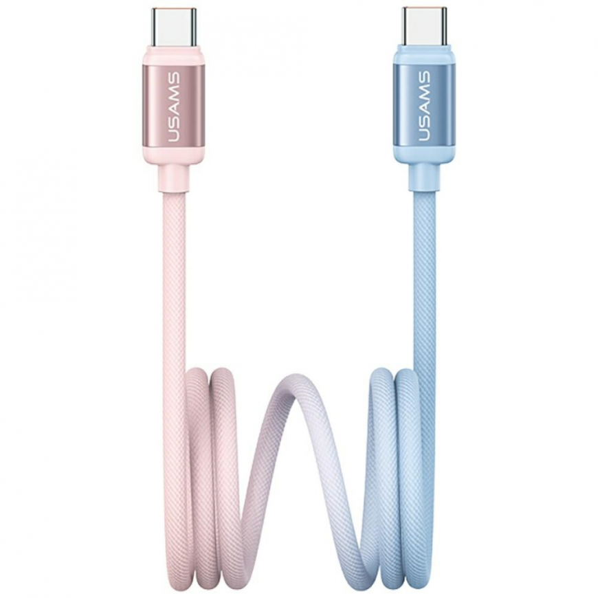 Cable USAMS Bicolor Series SJ756 PD 60W USB-C|USB-C 1.2m blue a