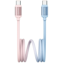 Cable USAMS Bicolor Series SJ756 PD 60W USB-C|USB-C 1.2m blue a