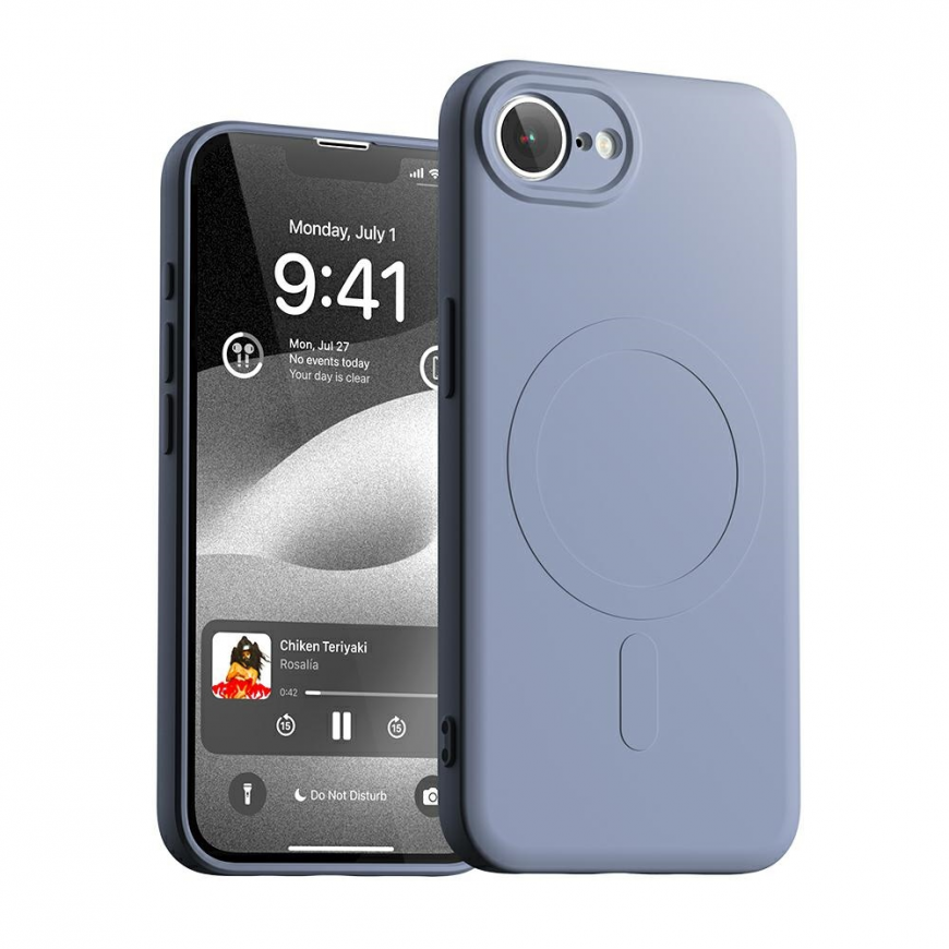Etui Mercury Semi-Silicone MagSafe do iPhone 16e liliowy fio