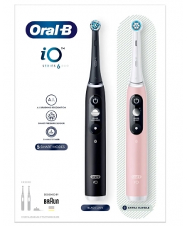 Oral-B iO 6 Для взрослых Вращательная зубная щетка Черный, Розовый