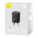Baseus GaN5 20W Mini Universāls Melns AC Ātrā uzlāde Iekštelpas