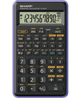 Sharp EL-501T kalkulators Kabata Zinātniskais kalkulators Melns, Lillā