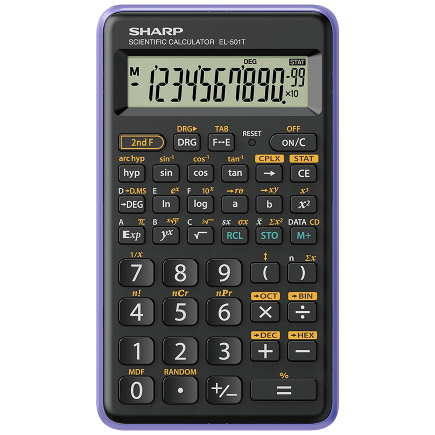 Sharp EL-501T skaičiuotuvas Kišenė Mokslinis skaičiuotuvas Juoda, Violetinė