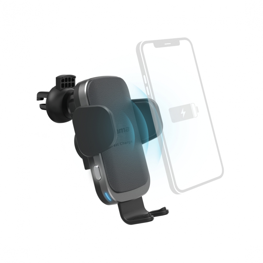 Hama FC10 Motion Smartphone Black, Metallic Cigar lighter Wireless charging Fast charging Auto