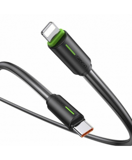 USAMS Kabel USB-C|Lightning 1m SJ732 czarny|black YU Series SJ73