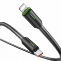 USAMS Kabel USB-C|Lightning 1m SJ732 czarny|black YU Series SJ73