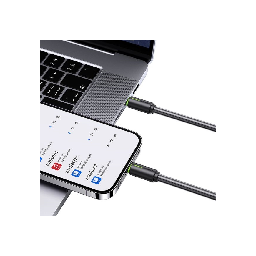 USAMS Kabel USB-C|Lightning 1m SJ732 czarny|black YU Series SJ73 – 2