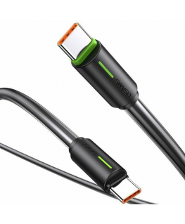 USAMS Kabel USB-C|USB-C 1m SJ734 czarny|black YU Series SJ734US