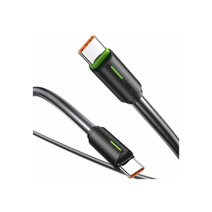 USAMS Kabel USB-C|USB-C 1m SJ734 czarny|black YU Series SJ734US