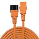 Lindy 30474 кабель питания Черный, Оранжевый 1 m Разъем C14 Разъем C13