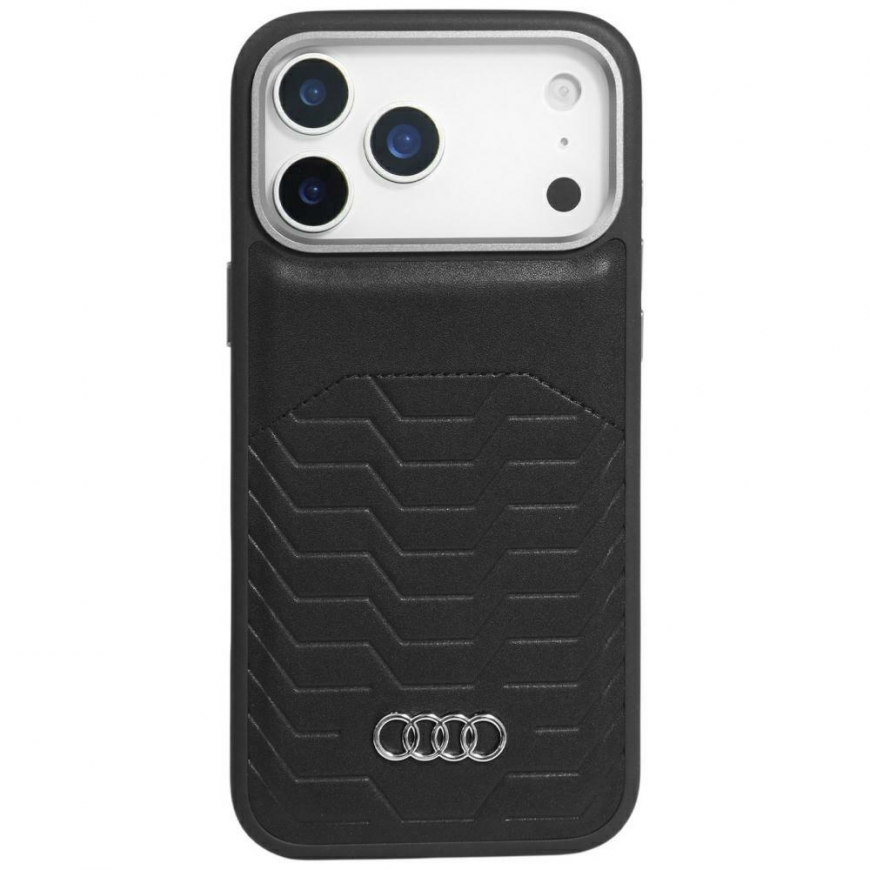 Case Audi GT Synthetic Leather MagSafe for iPhone 17 Pro Max bla