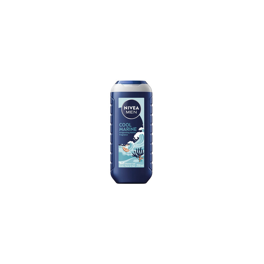 Men Cool Marine 3 in 1 Shower Gel - Sprchový gel na pokožku a vl