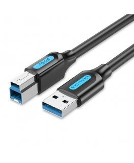 Vention COOBI USB-kaapeli USB 3.2 Gen 1 (3.1 Gen 1) 3 m USB A USB B musta
