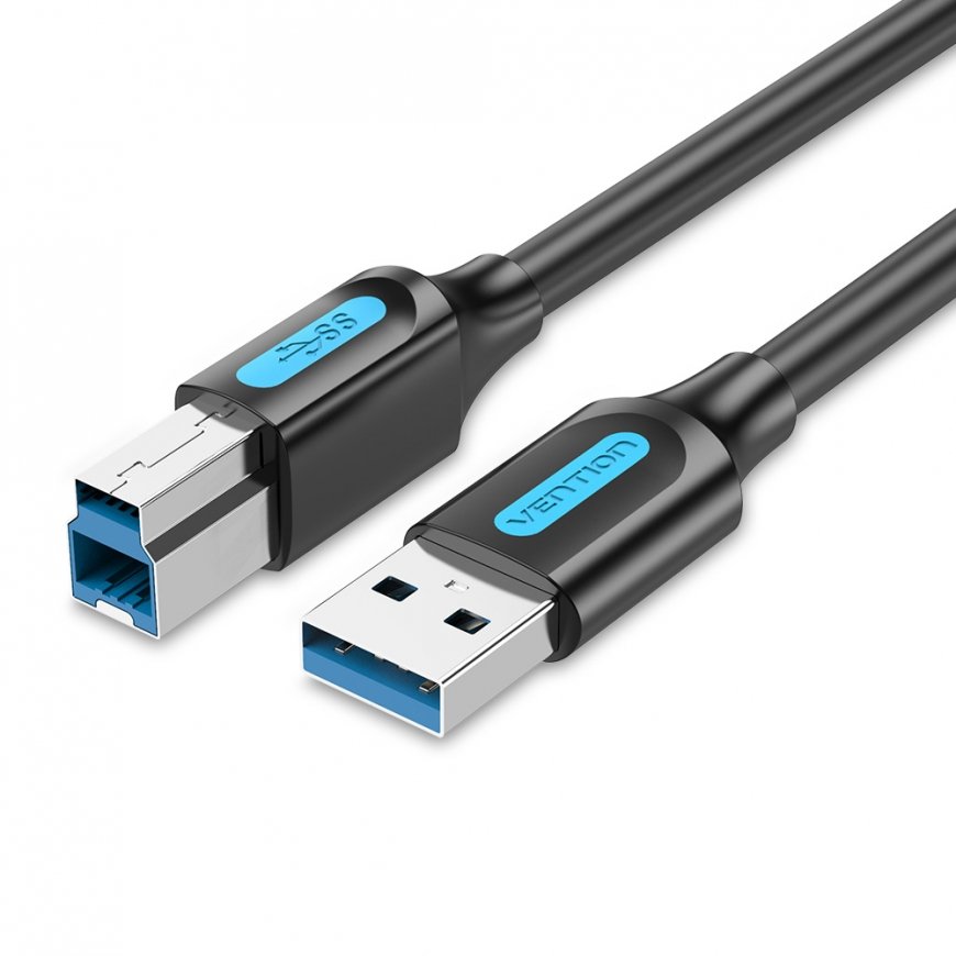 Vention COOBI USB-kaapeli USB 3.2 Gen 1 (3.1 Gen 1) 3 m USB A USB B musta