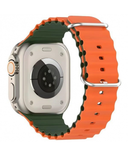 Beline pasek Apple Watch Silicone Waves 38|40|41mm zielono-pomar