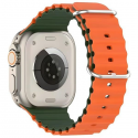 Beline pasek Apple Watch Silicone Waves 38|40|41mm zielono-pomar