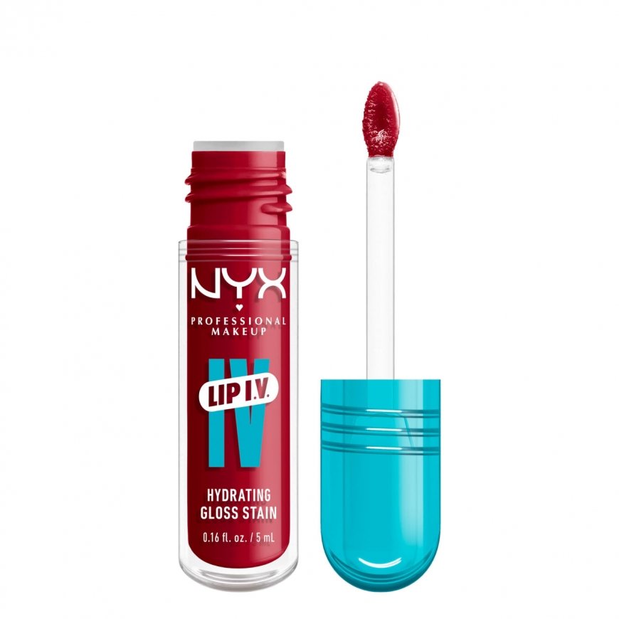 NYX Professional MakeUp Lip I.V. Moisturizing Pigment Lip Gloss 11 Raudona-y.Set.Wet 5ml
