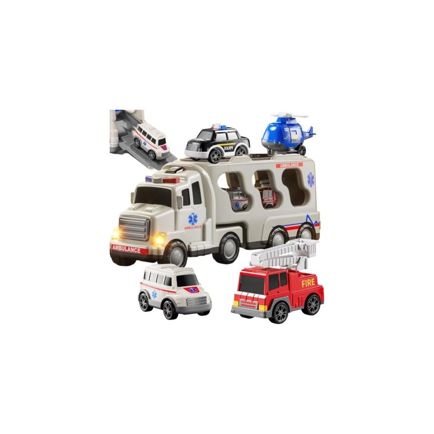 WOOPIE Excavator Loader with Trailer Sounds and Lights