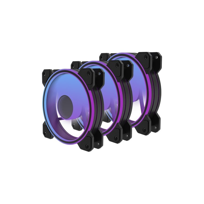 Ventilators PREYON Eagle Eye 120 PWM ARGB 3 gab. iepakojumā (PEE1203B)