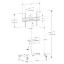 Techly ICA-TR228 multivides statīvs un stends Melns Līdzens panelis Multivides ratiņi Techly ICA-TR228 multivides statīvs un stends Melns Līdzens panelis Multivides ratiņi