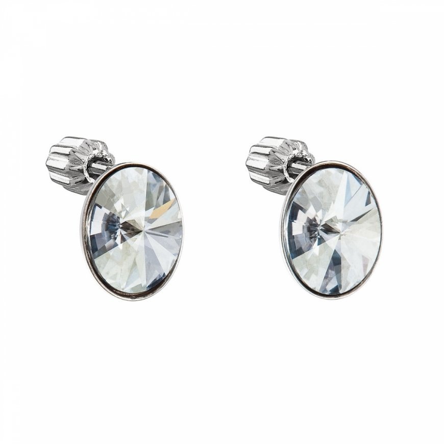 Evolution Group sidabriniai auskari ar Swarovski kristāliem 31274.5 Zilā Ēna