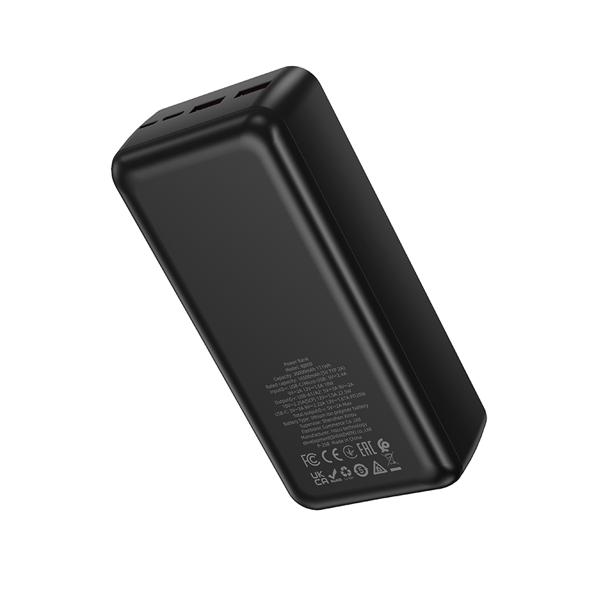 Borofone Power Bank 30000mAh BJ80B Clever - 2xUSB + Type C - QC – 3