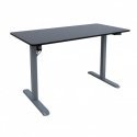 Home4You ERGO LIGHT Desk with 1 Motor 120x60xA73-118cm, Black/Silver Gray Home4You ERGO LIGHT Desk with 1 Motor 120x60xA73-118cm, Black/Silver Gray