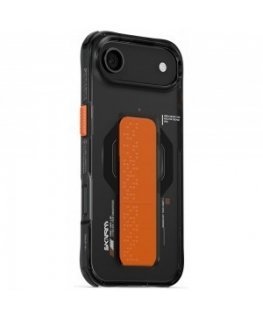 Skinarma Haxa dėklas iPhone Air Magnetic Charging + Grip Stand, grafīta krāsā