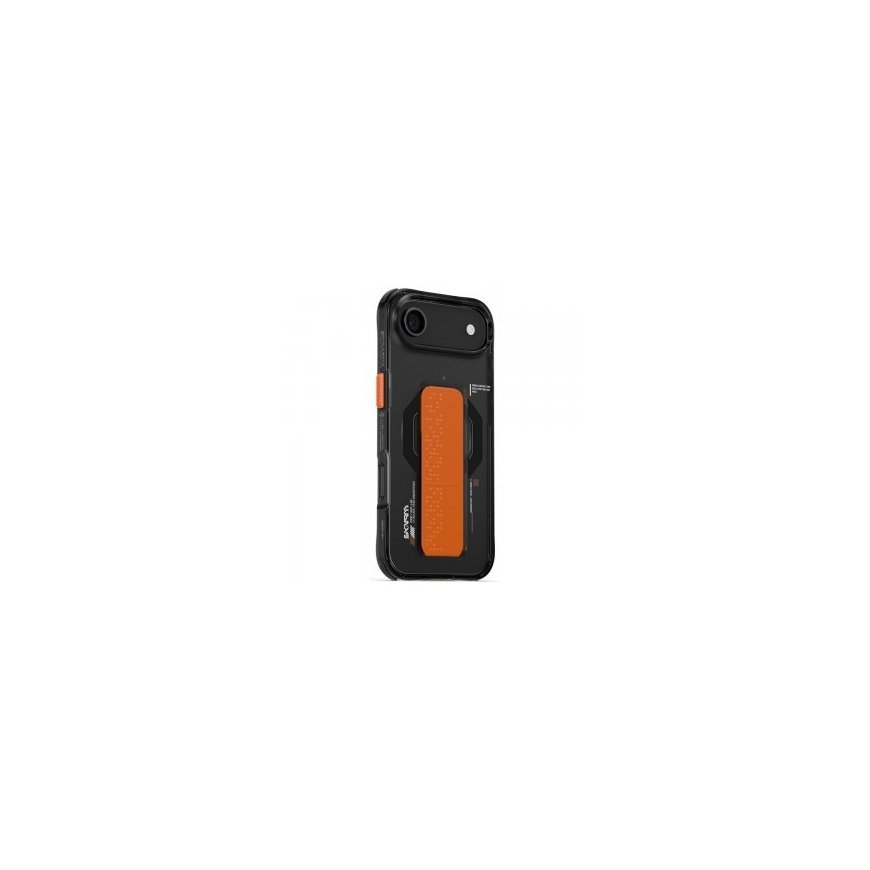 Skinarma Haxa dėklas iPhone Air Magnetic Charging + Grip Stand, grafīta krāsā