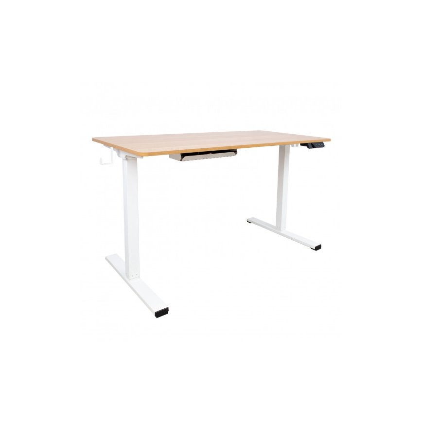 Home4You ERGO LIGHT Desk with 1 Motor 120x60xH73-118cm, Oak/White – 2