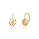 JVD Gold-Plated Hanging Earrings with Heart-Shaped Flower SVLE1514XH2GO00 JVD Gold-Plated Hanging Earrings with Heart-Shaped Flower SVLE1514XH2GO00