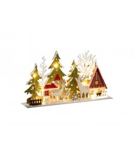 Féeric Lights and Christmas Kalėdu miestelis, faneros Kalėdu scena