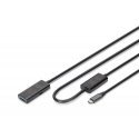 Digitus DA-73111 USB-kaapeli USB 3.2 Gen 1 (3.1 Gen 1) 10 m USB C USB A musta