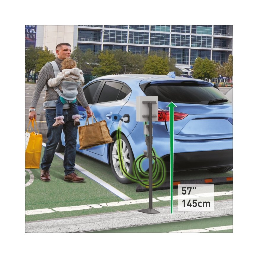 Barkan Mount with 145 cm Mounting Pole for Car Charger