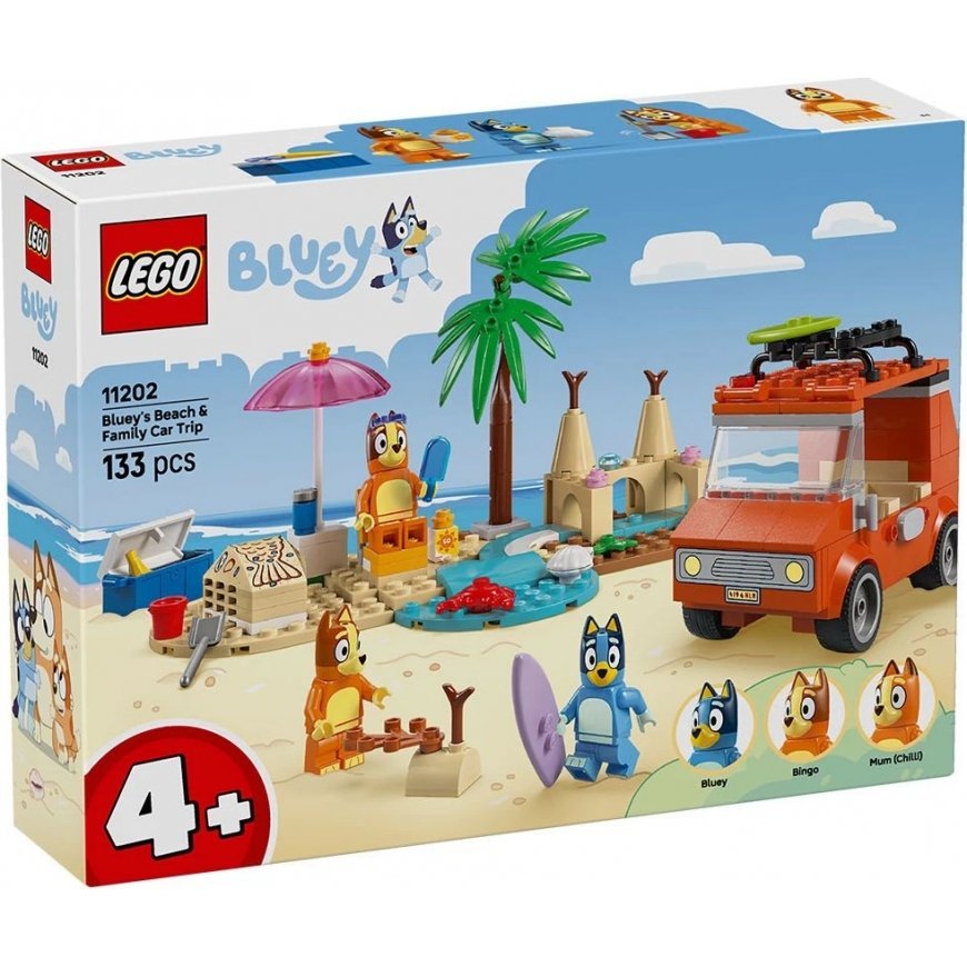 LEGO® Bluey 11202 Путешествие Блуи и семьи на машине на пляж