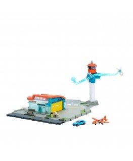 Matchbox Airport Takeoff Adventure Playset with 1 Die-Cast Toy Audi Car & 1 Plastic Plane