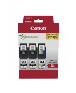 Canon 3712C009 rašalo kasetė 3 vnt Originalus Didelė (XL) išeiga Juoda, Žydras, Rausvai raudona, Geltona