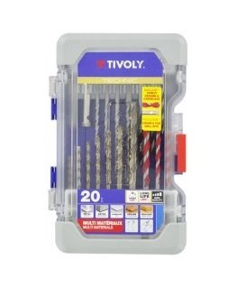 Grāzts Tivoly urbjumu komplekts "Multi Material" 20 gab. Metālam, kokam, betonam un flīzēm
