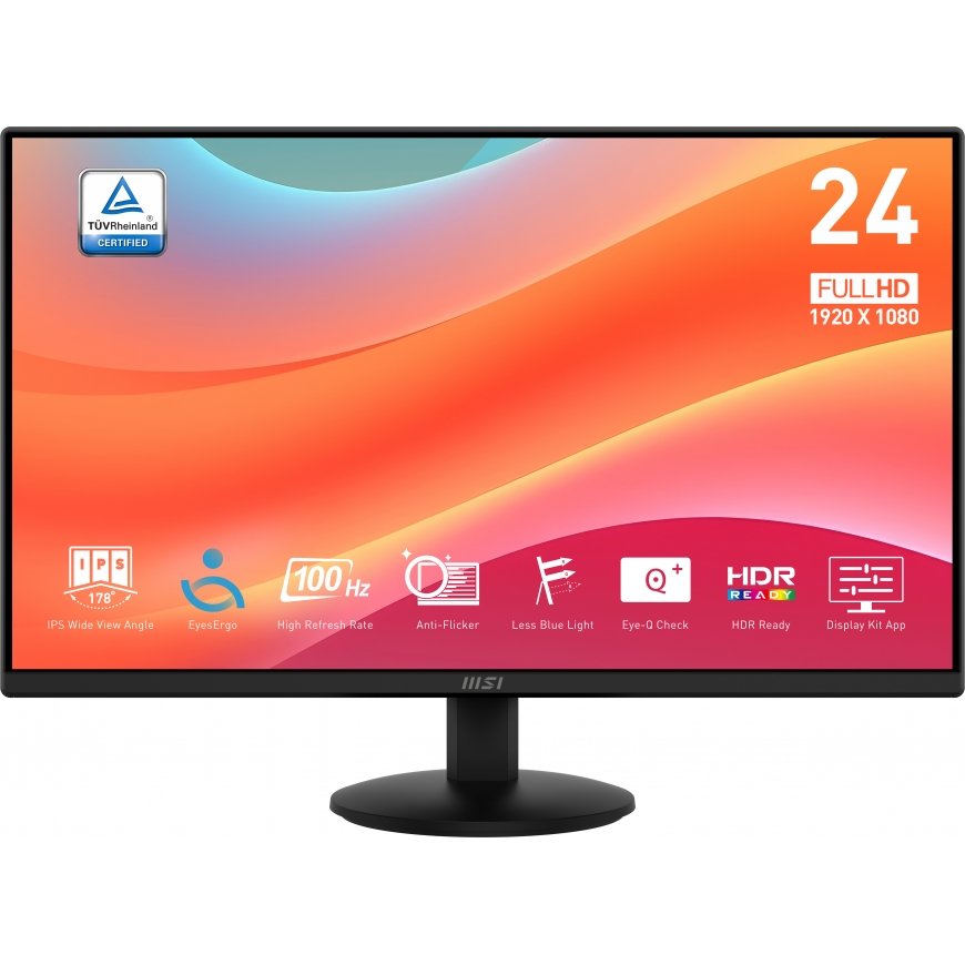 MSI Pro MP242L computer monitor 60.5 cm (23.8") 1920 x 1080 pixels Full HD LCD Black – 2