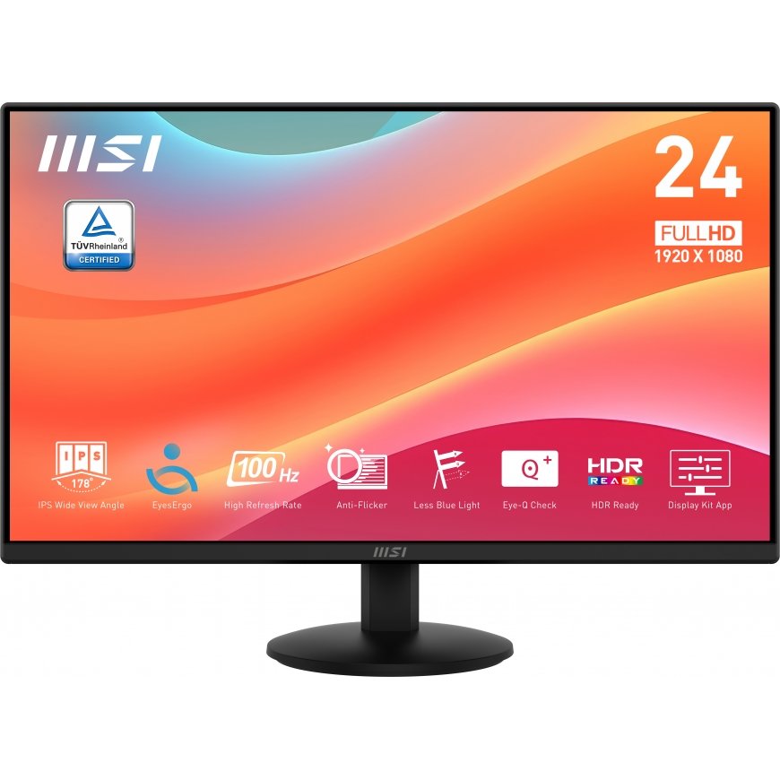 MSI Pro MP242L computer monitor 60.5 cm (23.8") 1920 x 1080 pixels Full HD LCD Black – 3