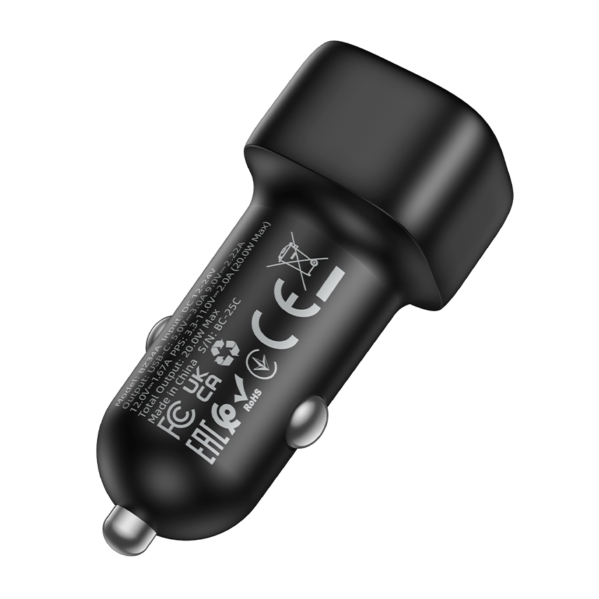 Borofone Car charger BZ34A Cloud - Type C - PD 20W black – 2