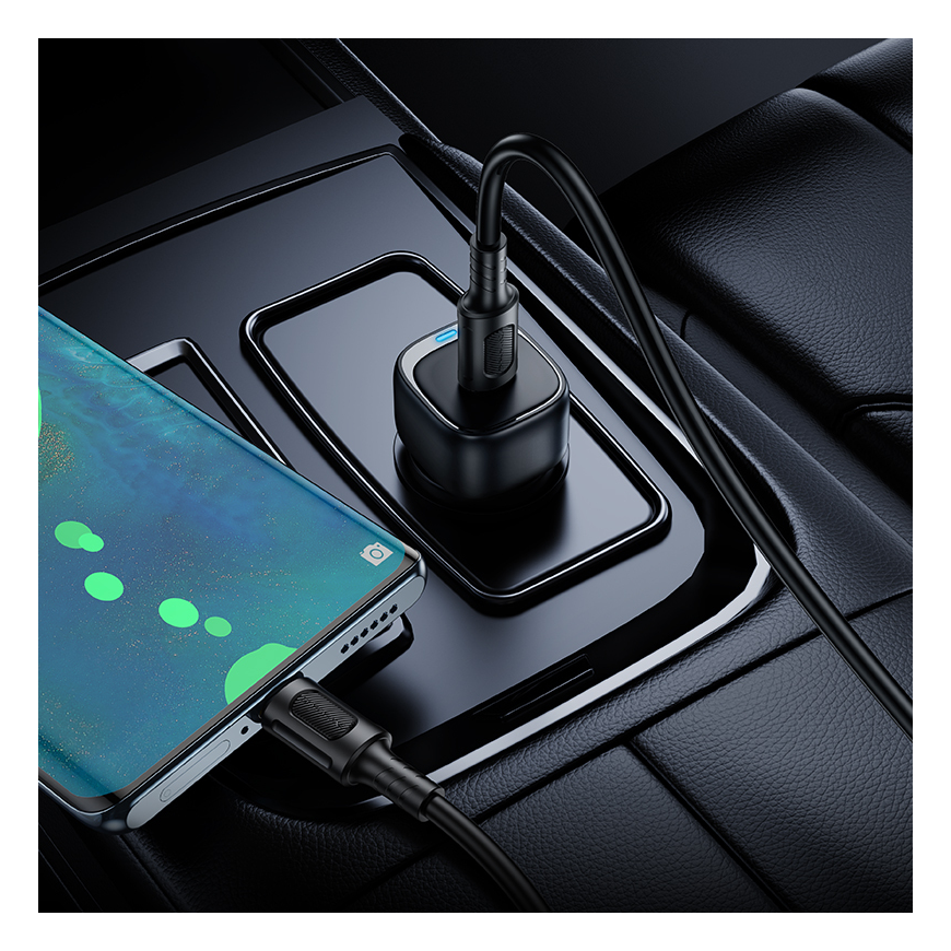 Borofone Car charger BZ34A Cloud - Type C - PD 20W black – 4