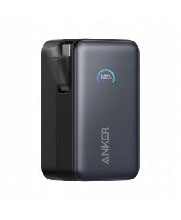 «Anker Nano» портативный внешний аккумулятор (10K, 45 Вт, встроенный выдвижной USB-C кабель)