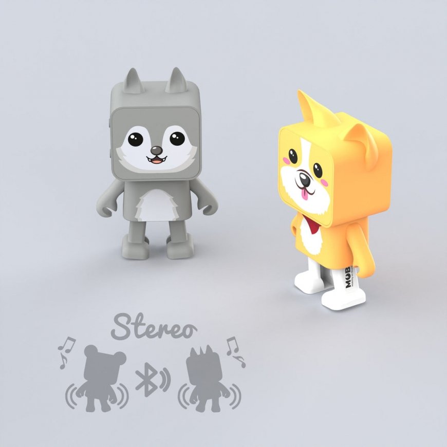 Mobility on Board Dancing Animal Wolf Stereo portatīvais skaļrunis Pelēks 3 W – 4