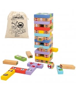 Woomax Marvel Spidey bloku torņa un domino koka komplekts