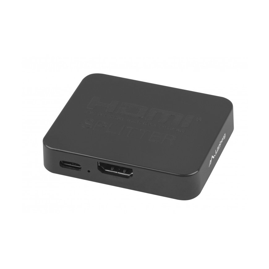 HDMI vaizdo signalo skirstytuvas - 2x HDMI 4K + USB-C jungtis, juodas – 2