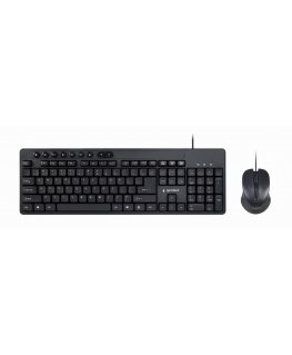 Gembird KBS-UM-04 klaviatuur Hiir kaasa arvatud Universaalne USB QWERTY Ameerika inglise keel Must